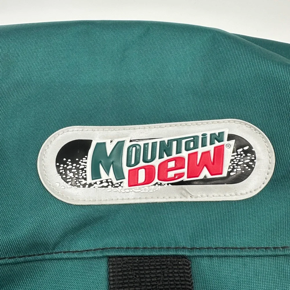 Vintage Mountain Dew Backpack Teal Green Nylon Rucksack Promo Gorpcore 90s Bag